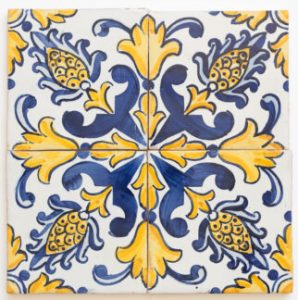 Azulejo artesanal pintado a mao alcachofra i hand painted tiles azst1414alcachofrai 1 433x433 1 e1679500039217